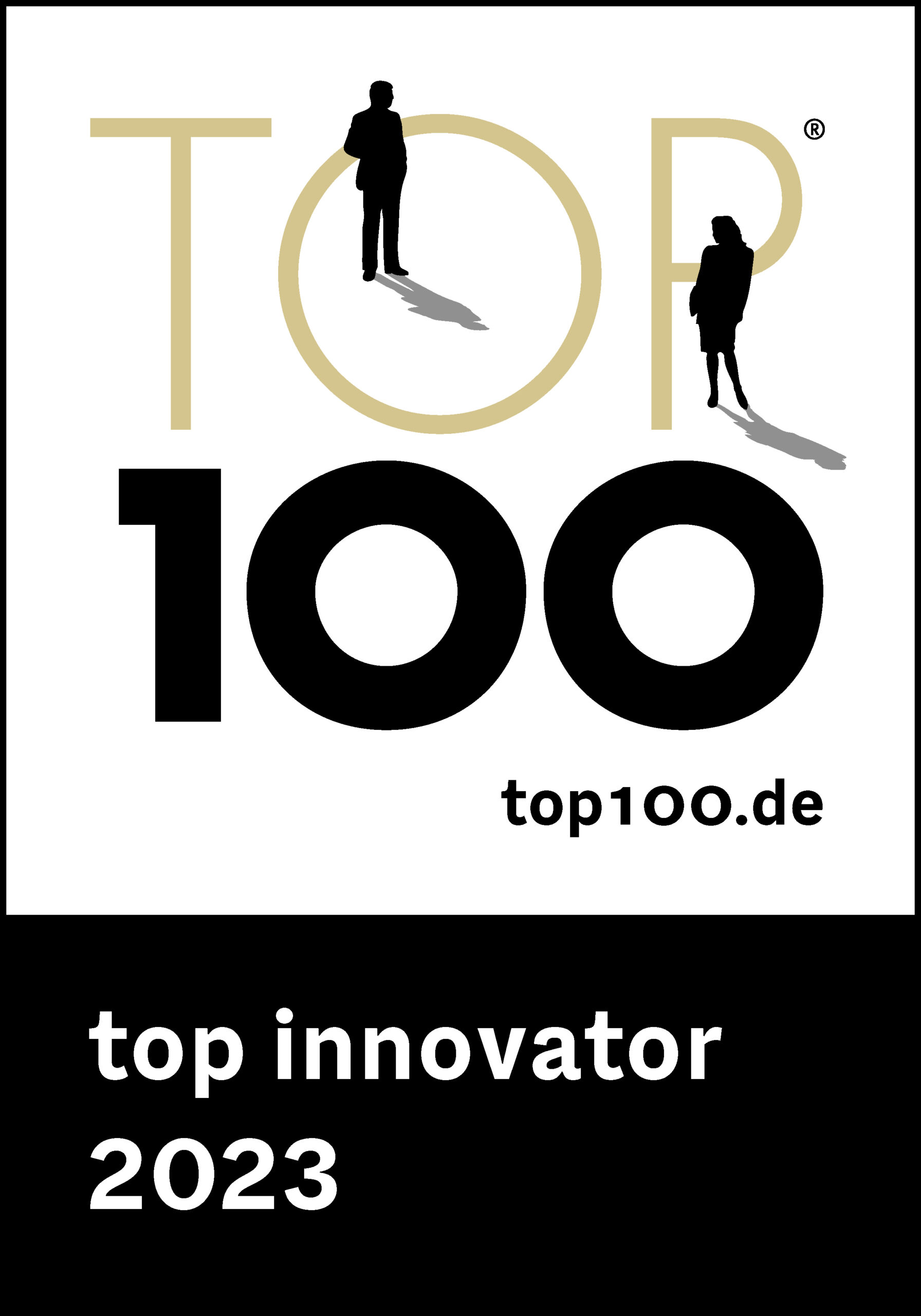 Als Top-Innovator 2023 ,der Innovationswettbewerb TOP 100 die innovativsten Mittelständler Deutschlands aus allen Branchen und Wirtschaftszweigen.